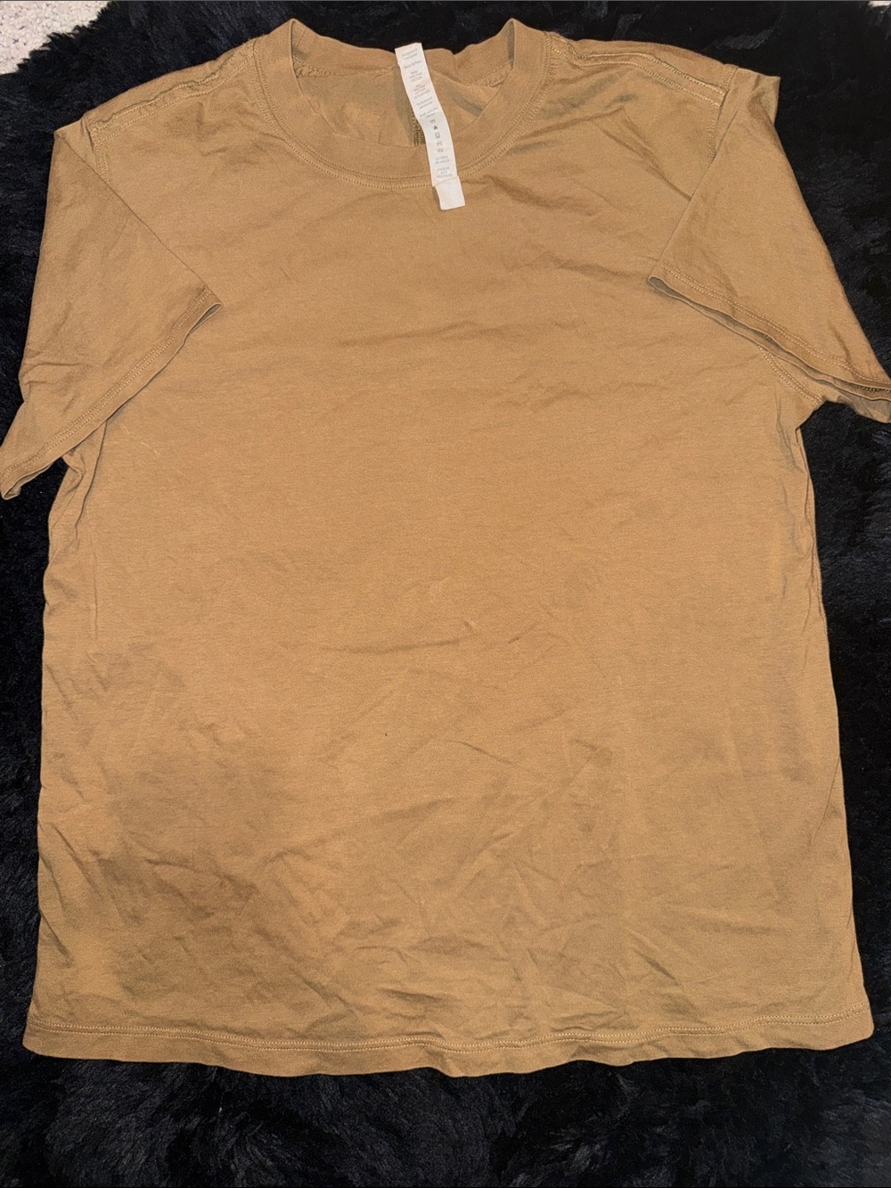 Lululemon Love Crewneck Short Sleeve Cotton Tee Tan Beige - Size 4